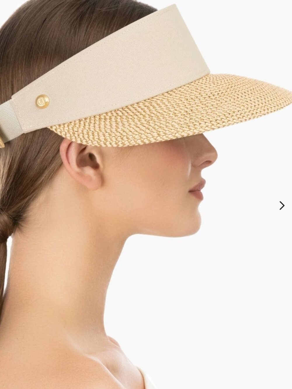 NWT Eric Javits Champ Visor in Original Peanut